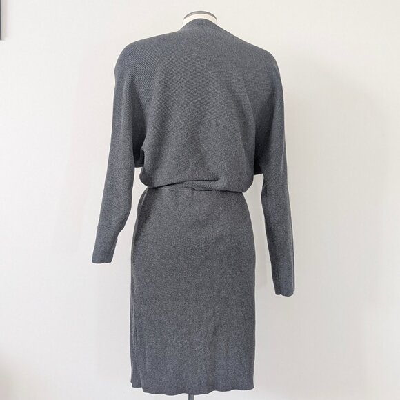 Colleta Off-Shoulder Sweater Dress Grey Banana Republic Large - Picture 3 of 4